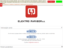 Tablet Screenshot of elektro-maribor.si